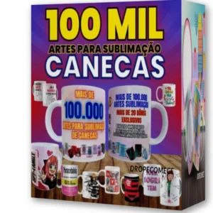 100 Mil Artes de sublimação para canecas
